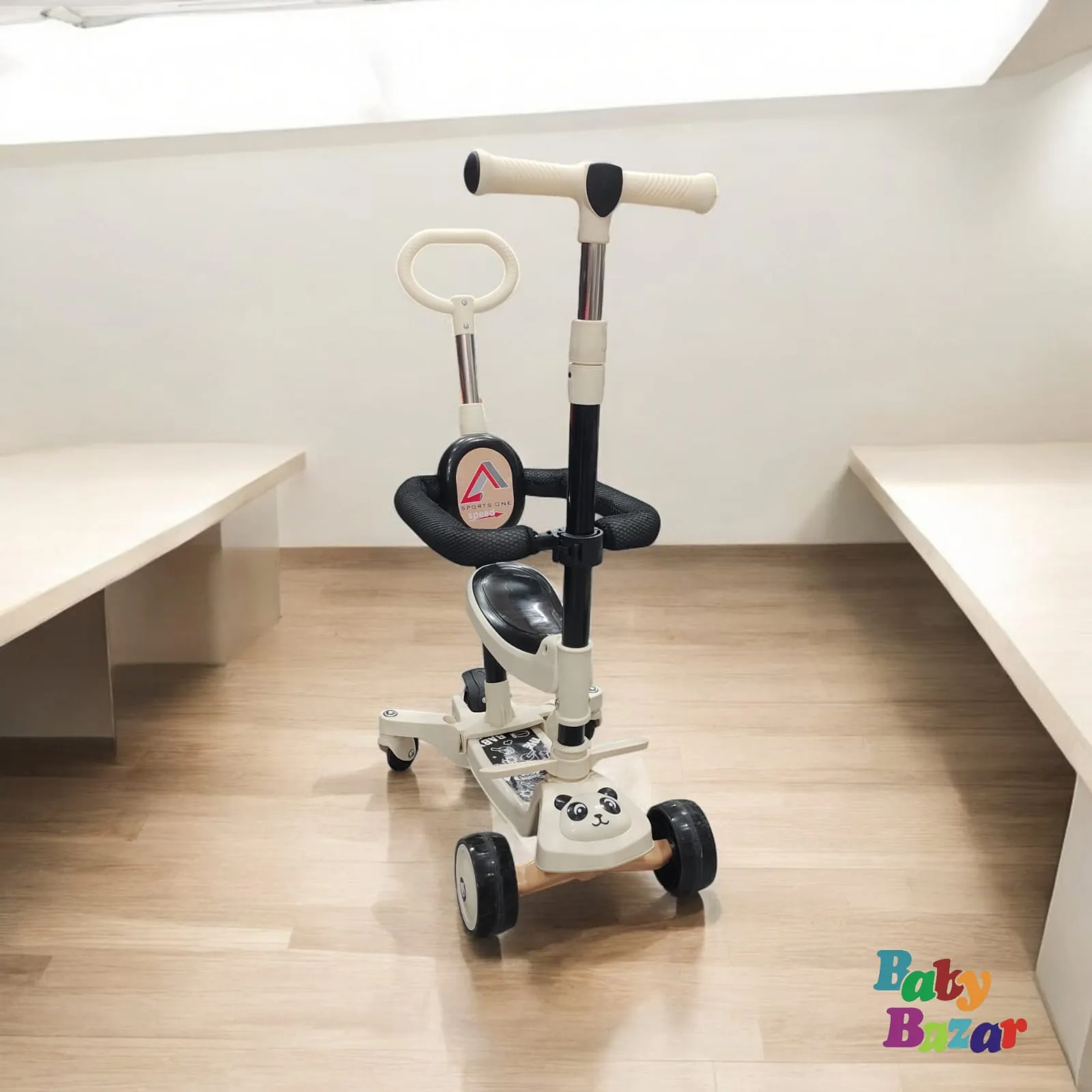 5-Wheel Foldable & Adjustable Baby Scooter with LED Lights