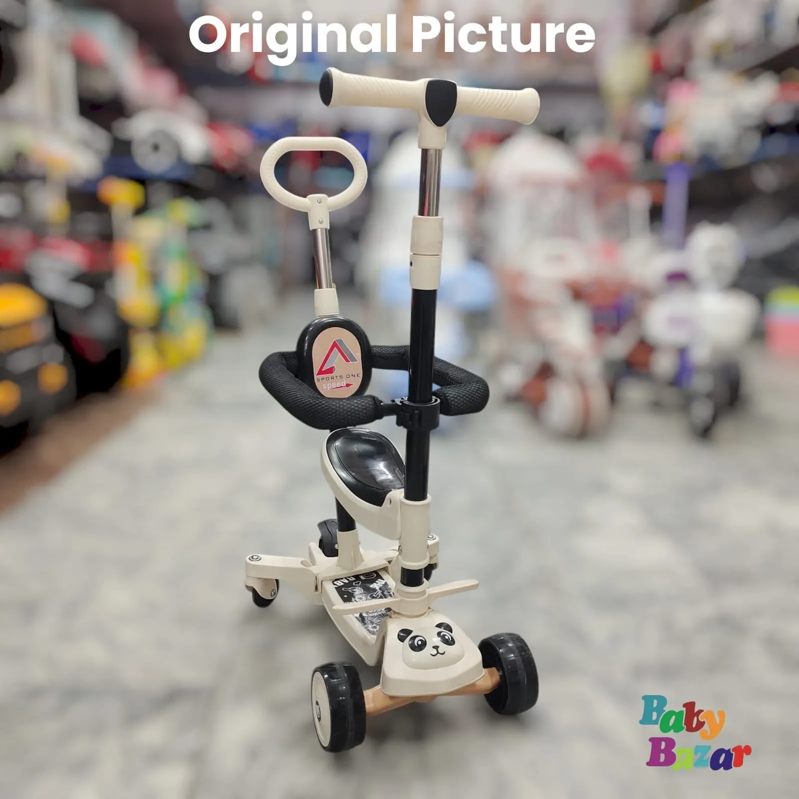 5-Wheel Foldable & Adjustable Baby Scooter with LED Lights