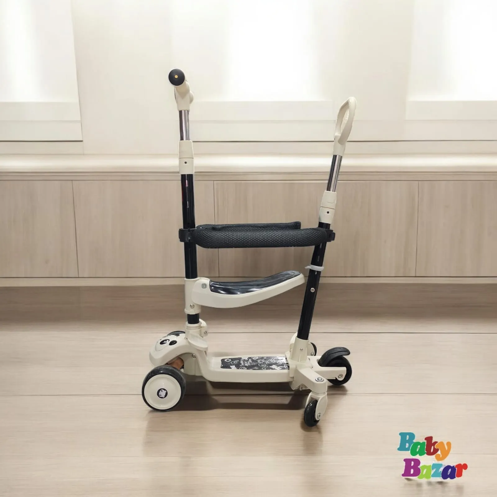 5-Wheel Foldable & Adjustable Baby Scooter with LED Lights