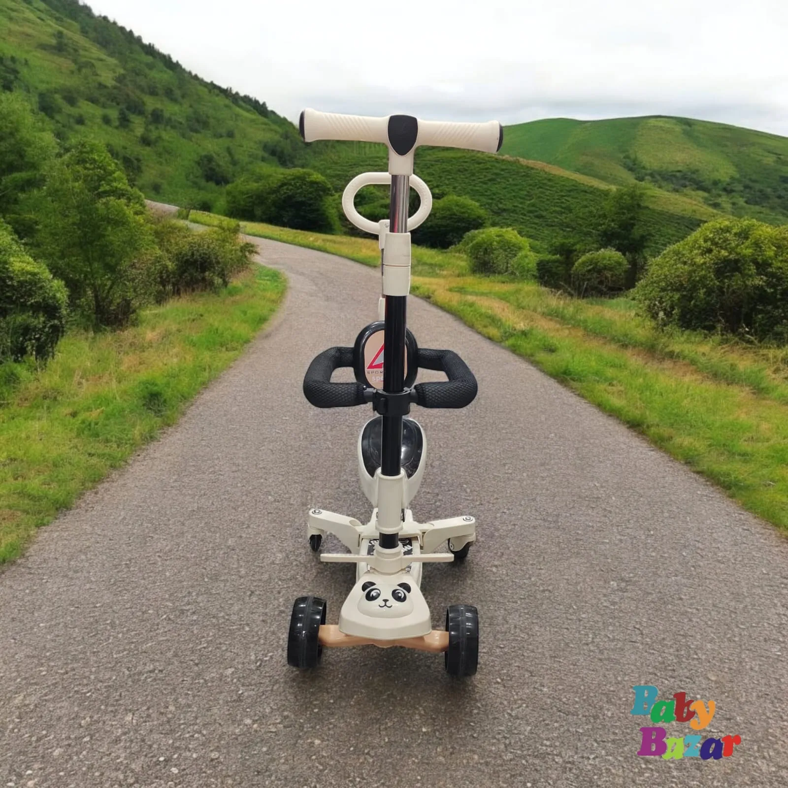 5-Wheel Foldable & Adjustable Baby Scooter with LED Lights