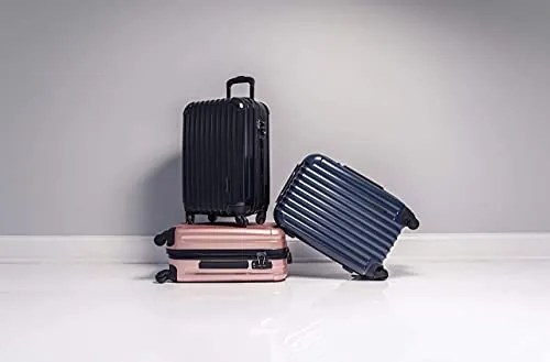 Aer de Aer Premium Carry On Luggage Spinner - Super Light Weight, Maximum Capacity - The Carry On, Re-Imagined, Navy