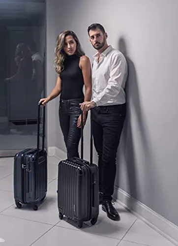 Aer de Aer Premium Carry On Luggage Spinner - Super Light Weight, Maximum Capacity - The Carry On, Re-Imagined, Navy