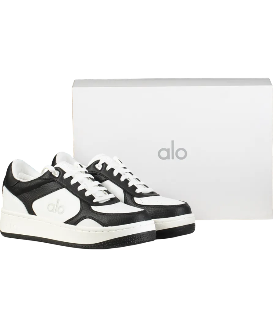 alo yoga Black / White Recovery Mode Vegan Leather Trainers UK 5 EU 38 👠