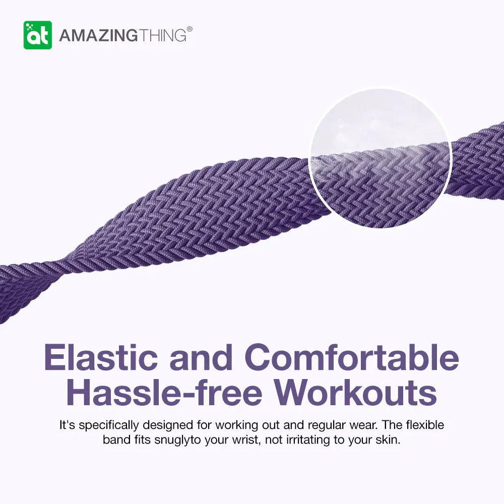AmazingThing TITAN WEAVE II Braided Sport Band for Apple Watch 8/9 41mm - Purple