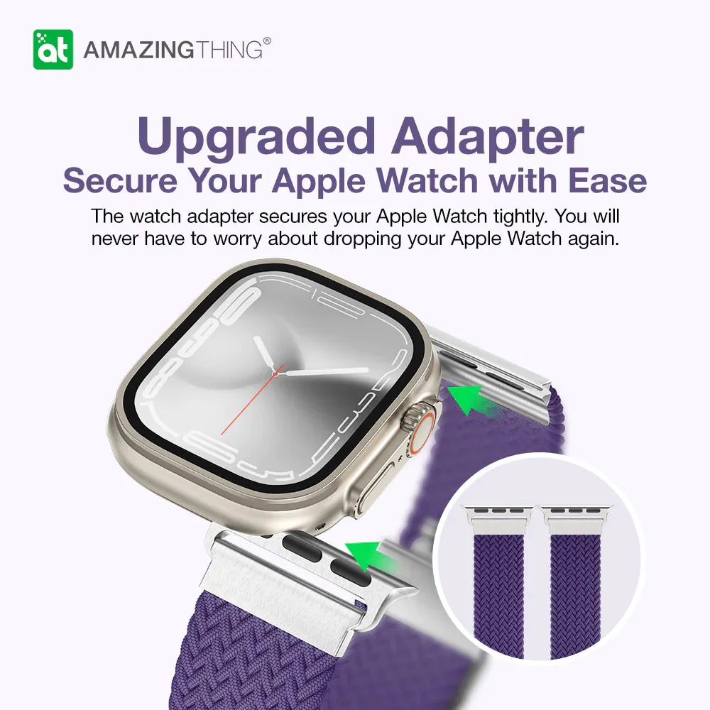 AmazingThing TITAN WEAVE II Braided Sport Band for Apple Watch 8/9 41mm - Purple