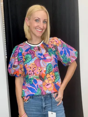 Becca Floral Print Top