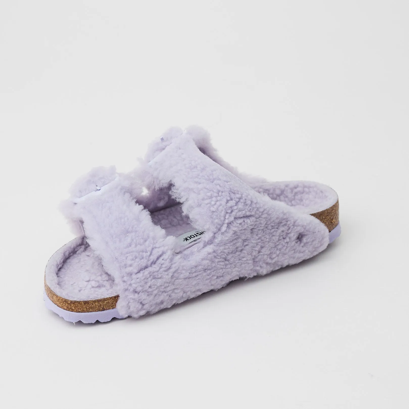 Birkenstock Arizona Big Buckle Lilac Shearling Sandals