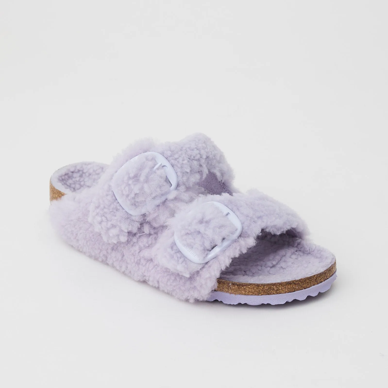 Birkenstock Arizona Big Buckle Lilac Shearling Sandals