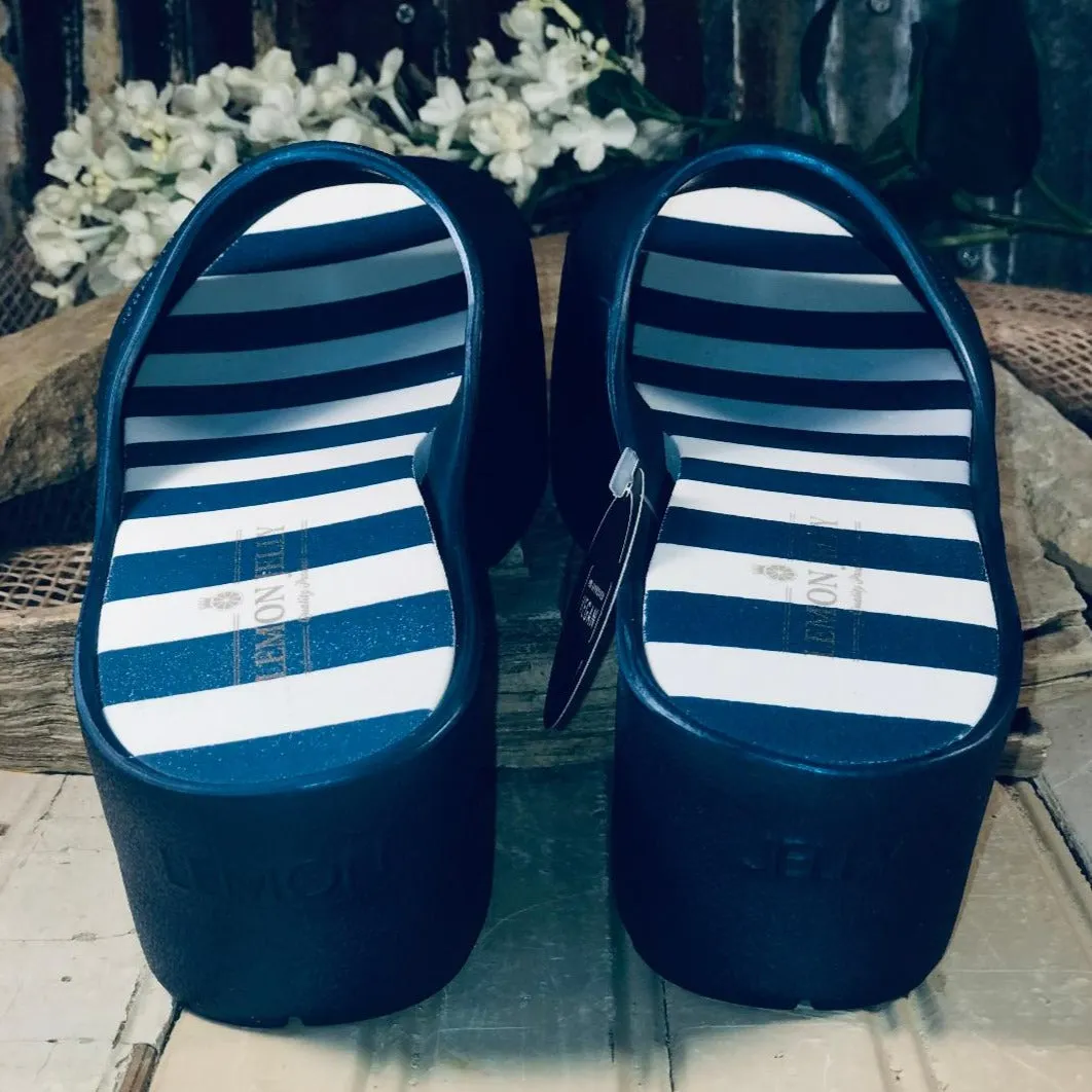 Blue Metal Teela Platform Slides
