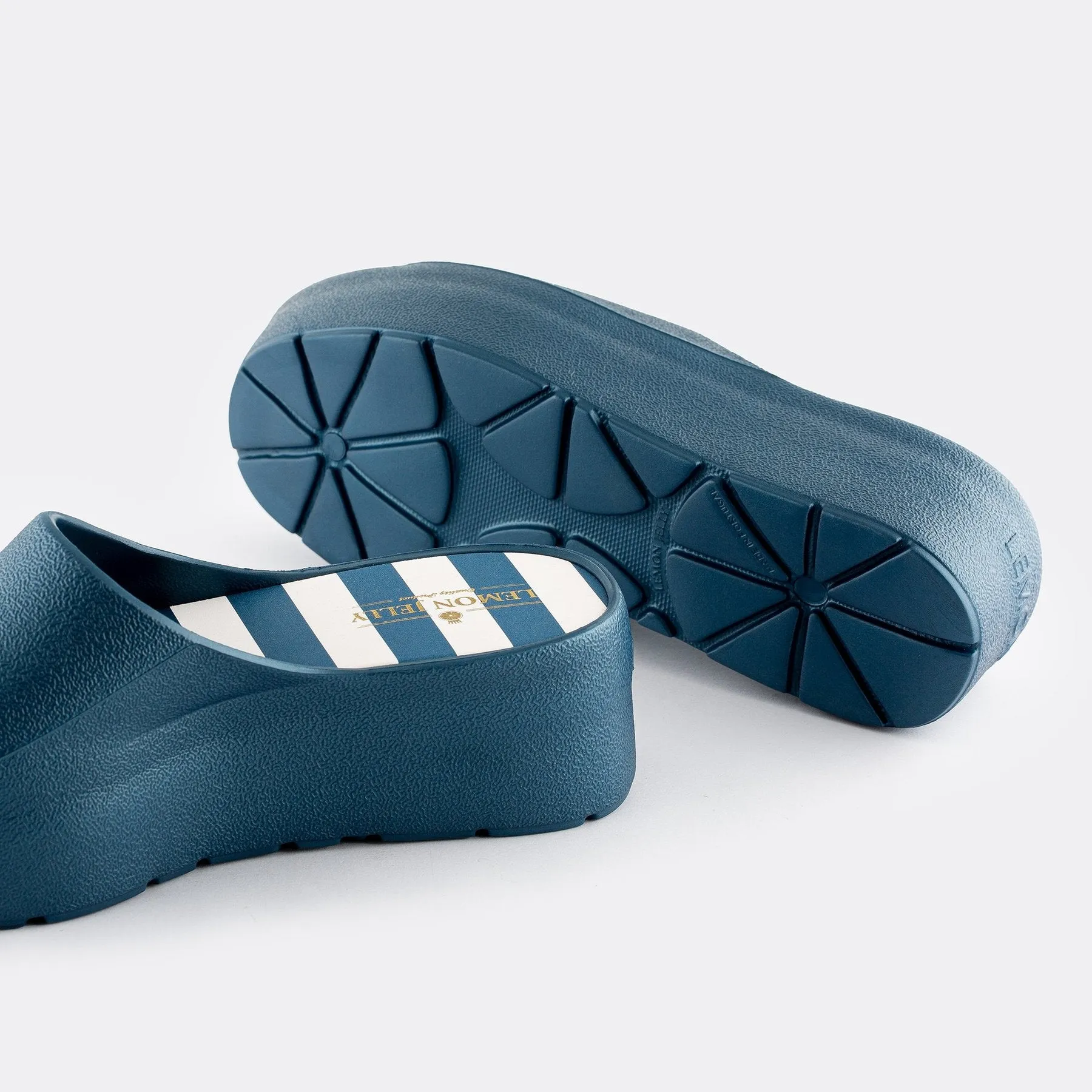 Blue Metal Teela Platform Slides
