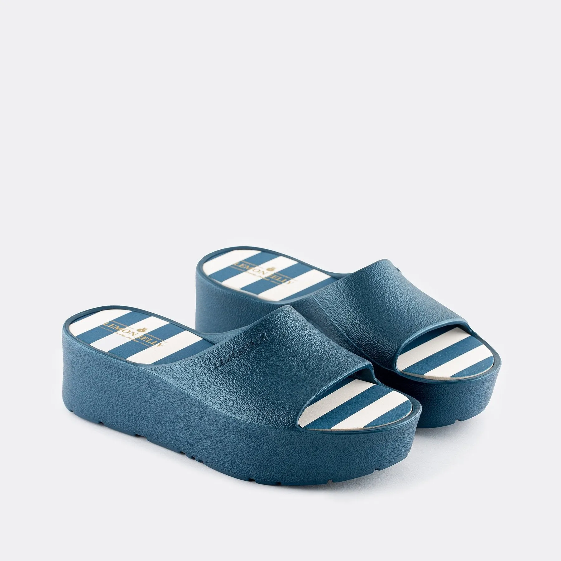 Blue Metal Teela Platform Slides