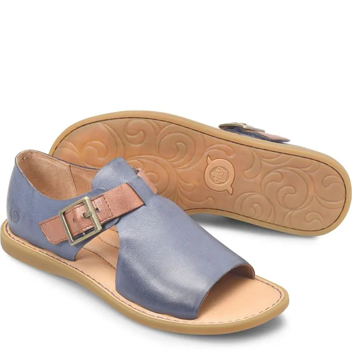Born Women's Ivey Open Toe Sandal - Marine/Luggage