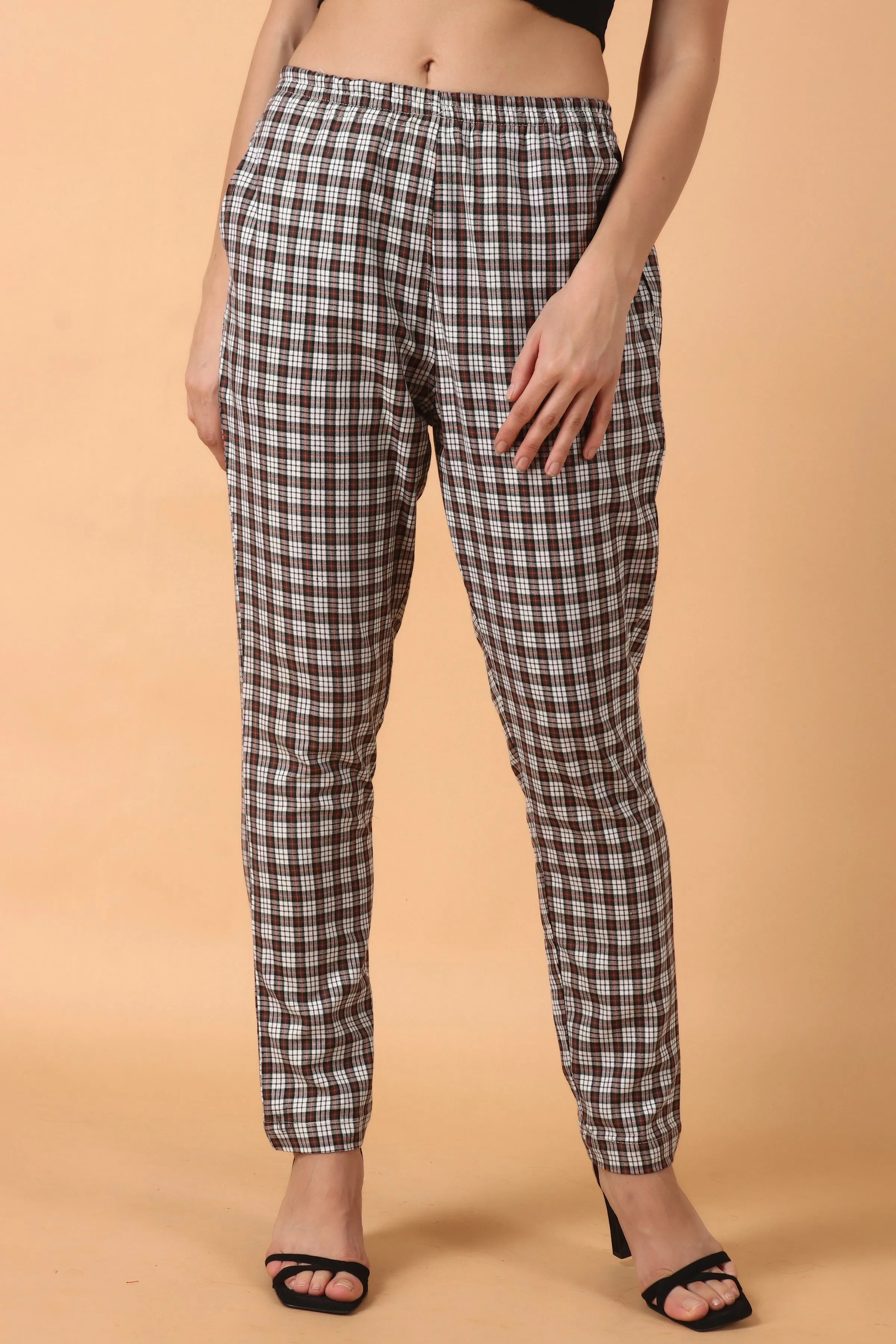 Brown Grid Woollen Pajama
