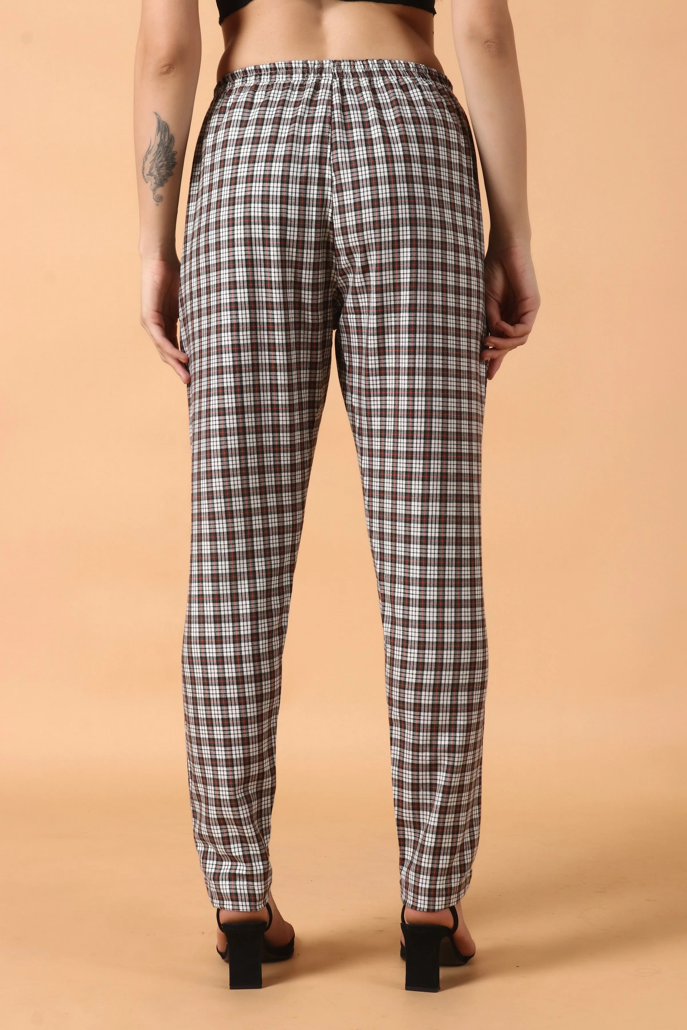 Brown Grid Woollen Pajama