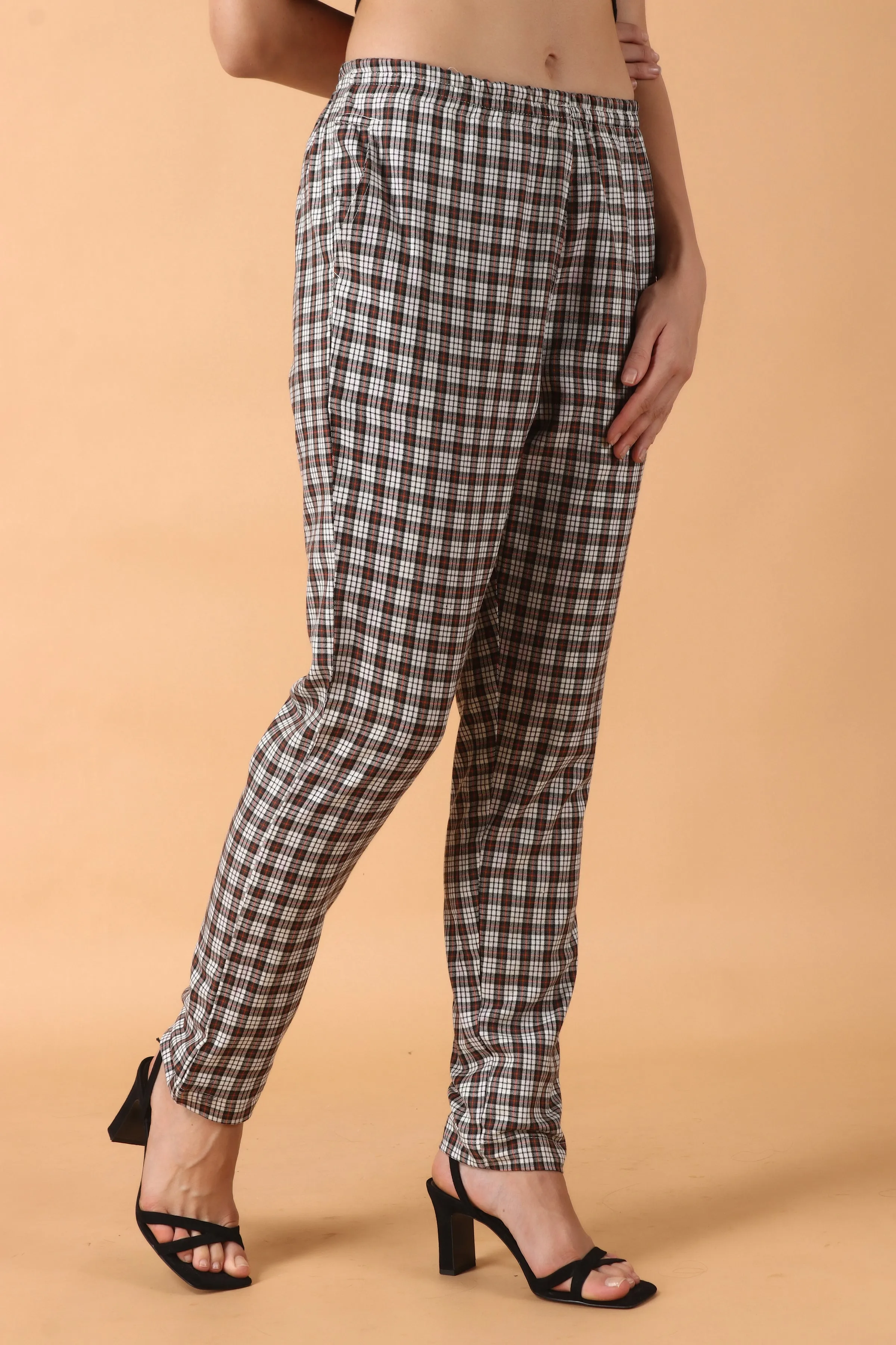 Brown Grid Woollen Pajama