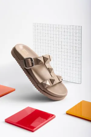 Buggs Studded Flats - Taupe