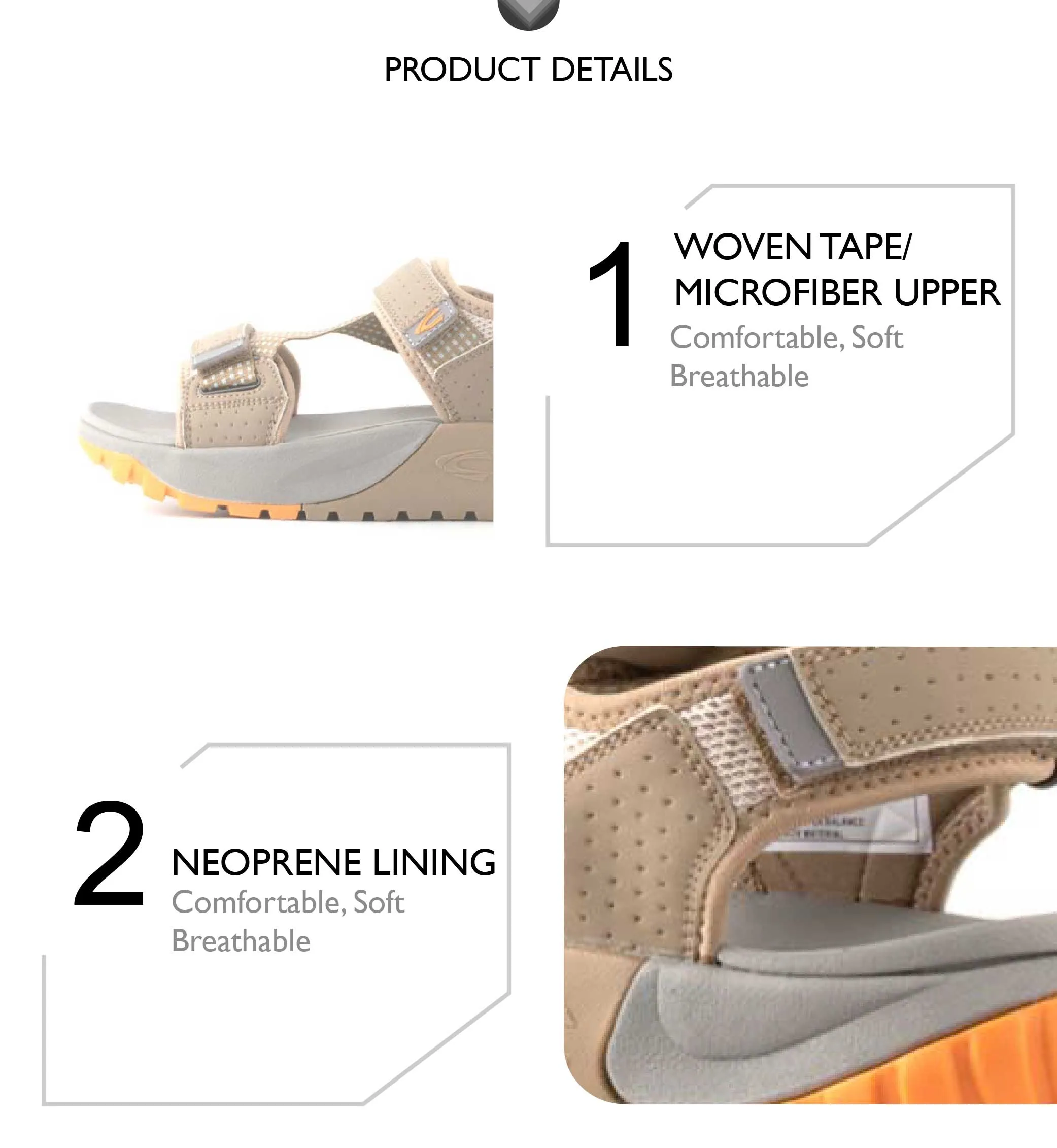 camel active Microfiber Strap Sandals Men L.Khaki SYLPHY-892401-YK1SV-61