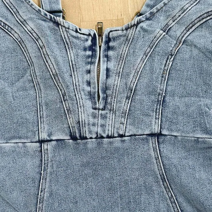 Carmela Casual Chic Denim Summer Midi Dress