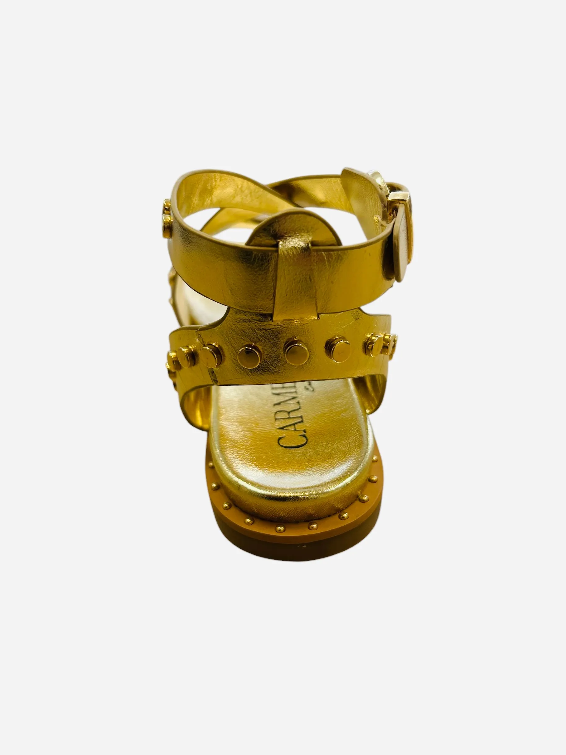 Carmela gold leather gladiator sandal