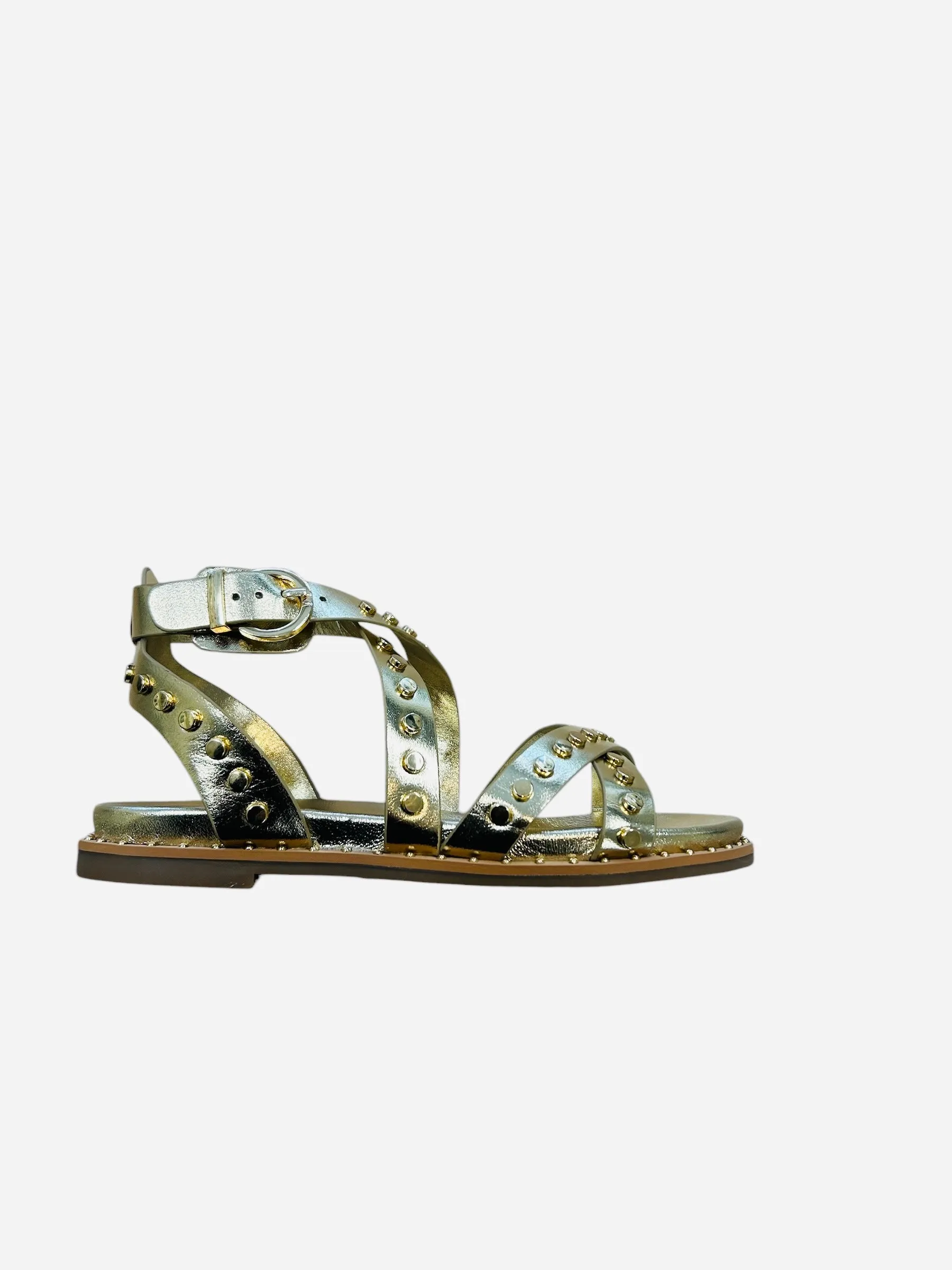 Carmela gold leather gladiator sandal