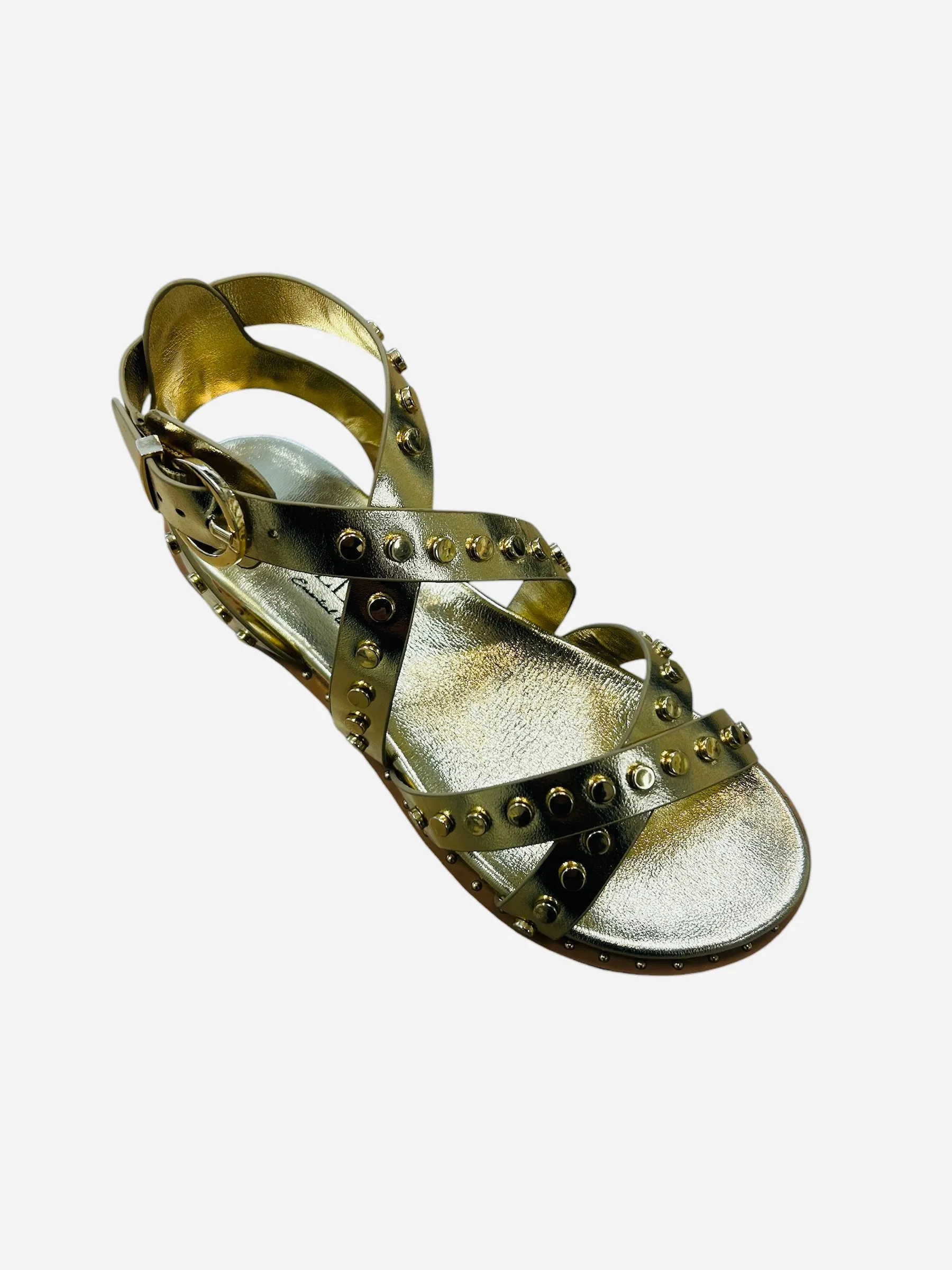 Carmela gold leather gladiator sandal