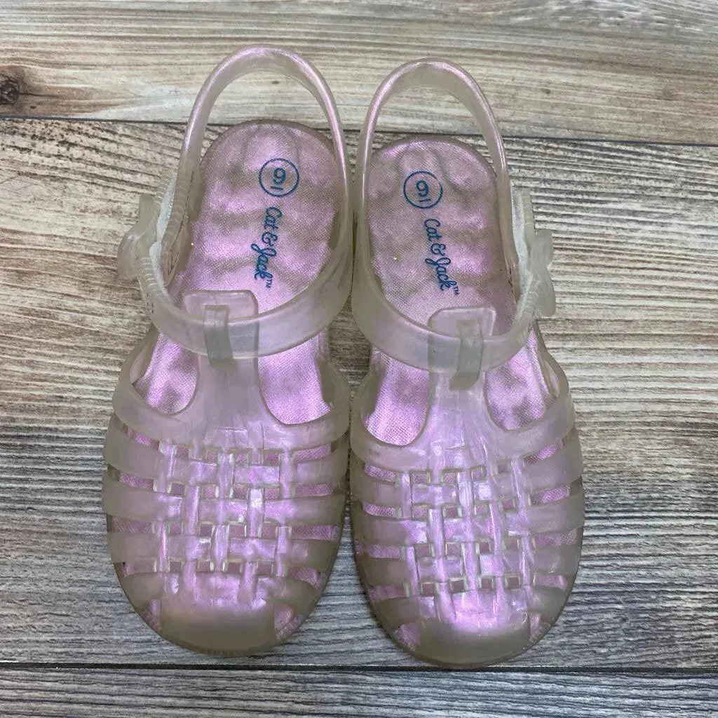 Cat & Jack Sunny Fisherman Jelly Sandals sz 9c