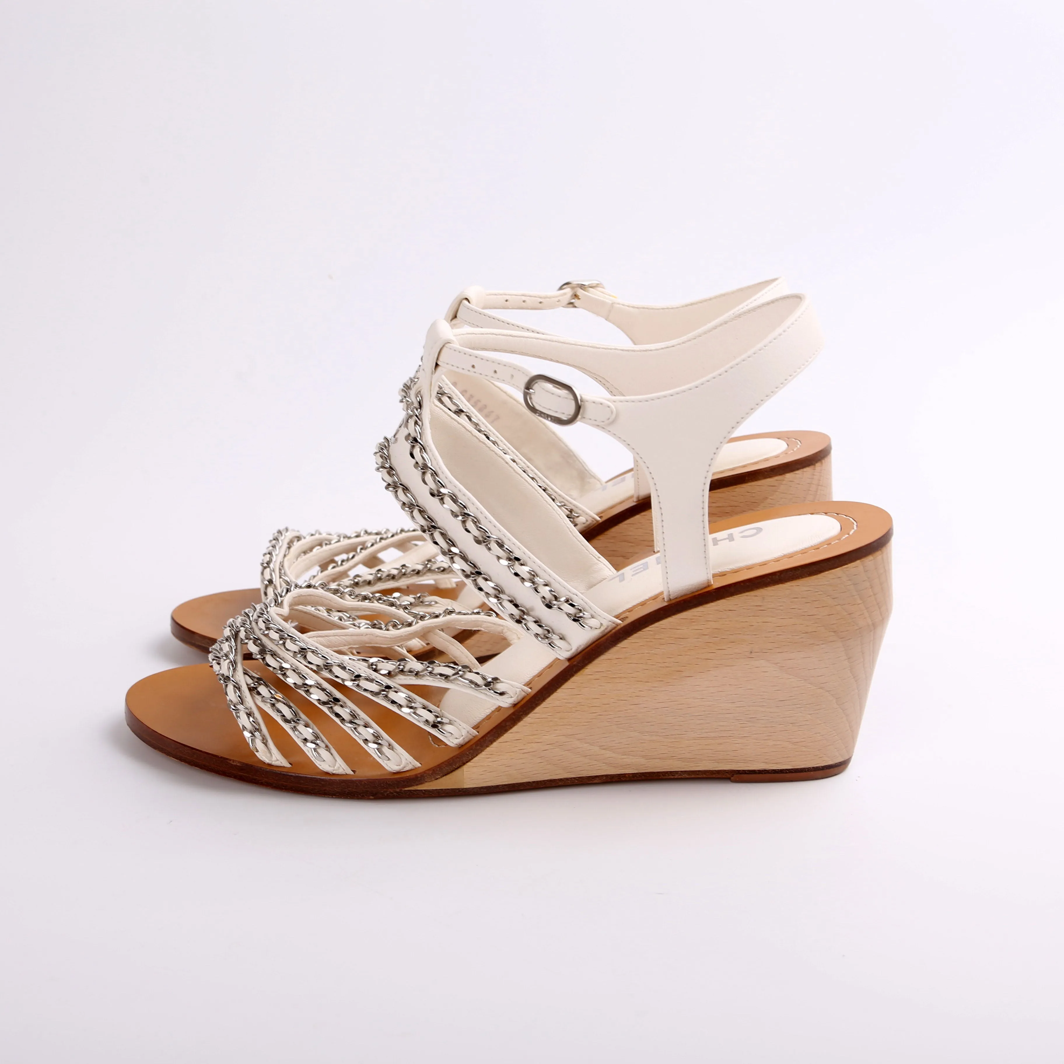 CC Chain Wood Wedges Size 42