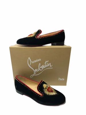 Christian Louboutin Black Velvet Slip Ons - UK 5 - As Seen on Instagram 07/04/2021
