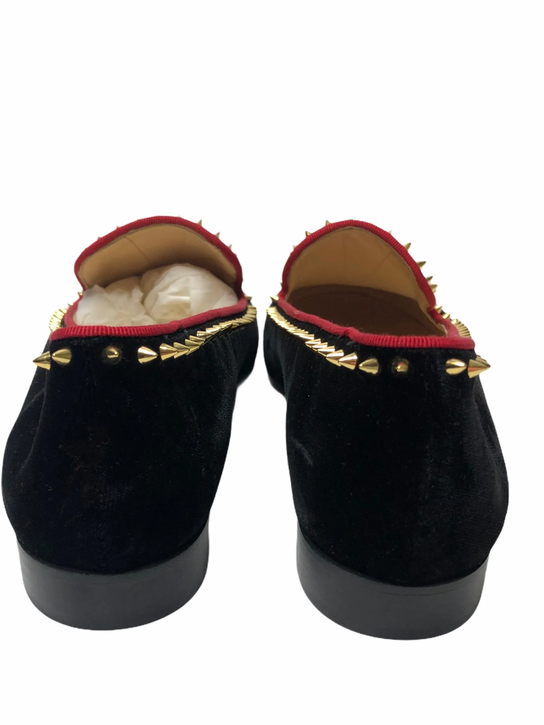 Christian Louboutin Black Velvet Slip Ons - UK 5 - As Seen on Instagram 07/04/2021
