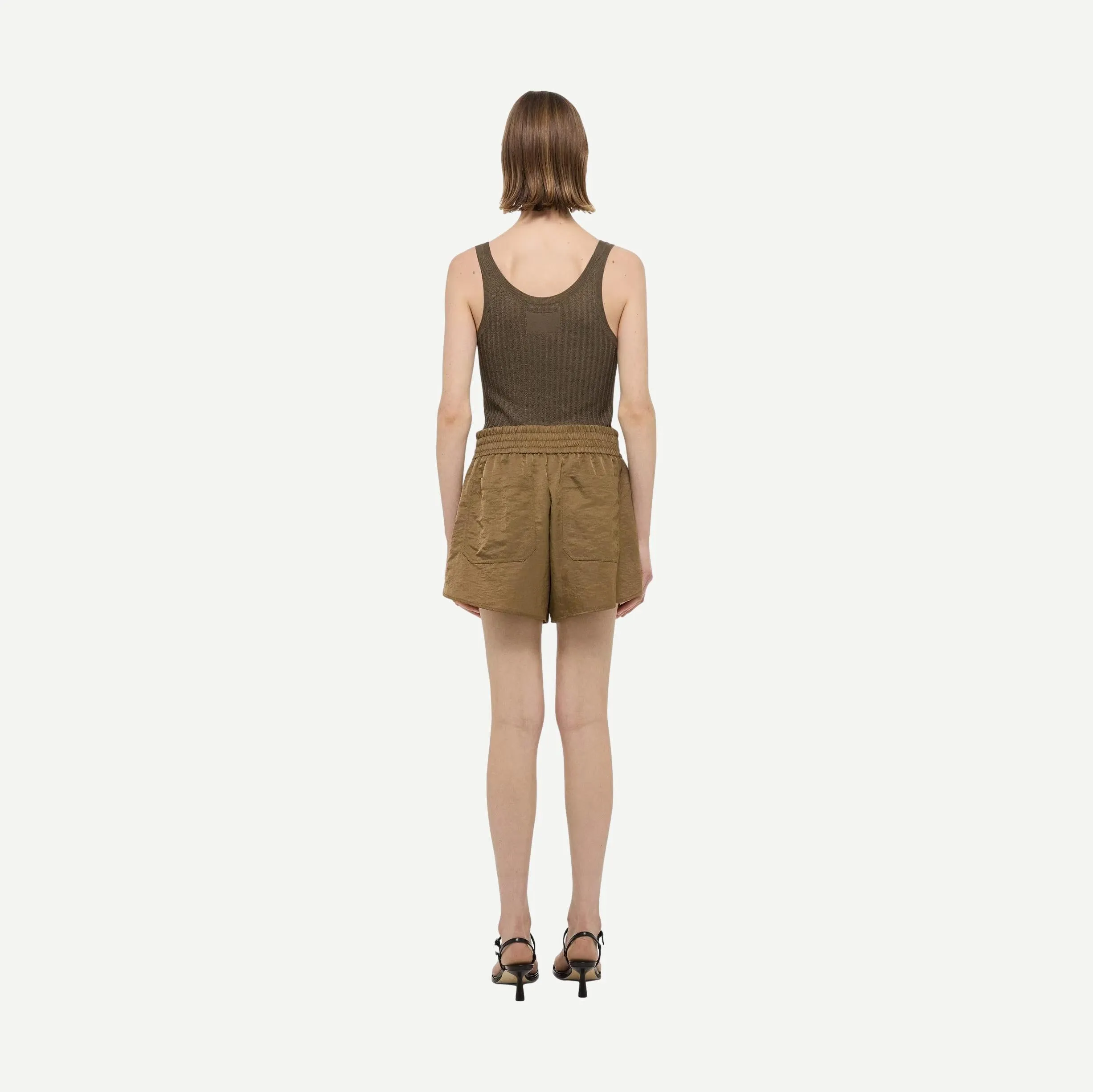 Creased Boxer Shorts - Cognac