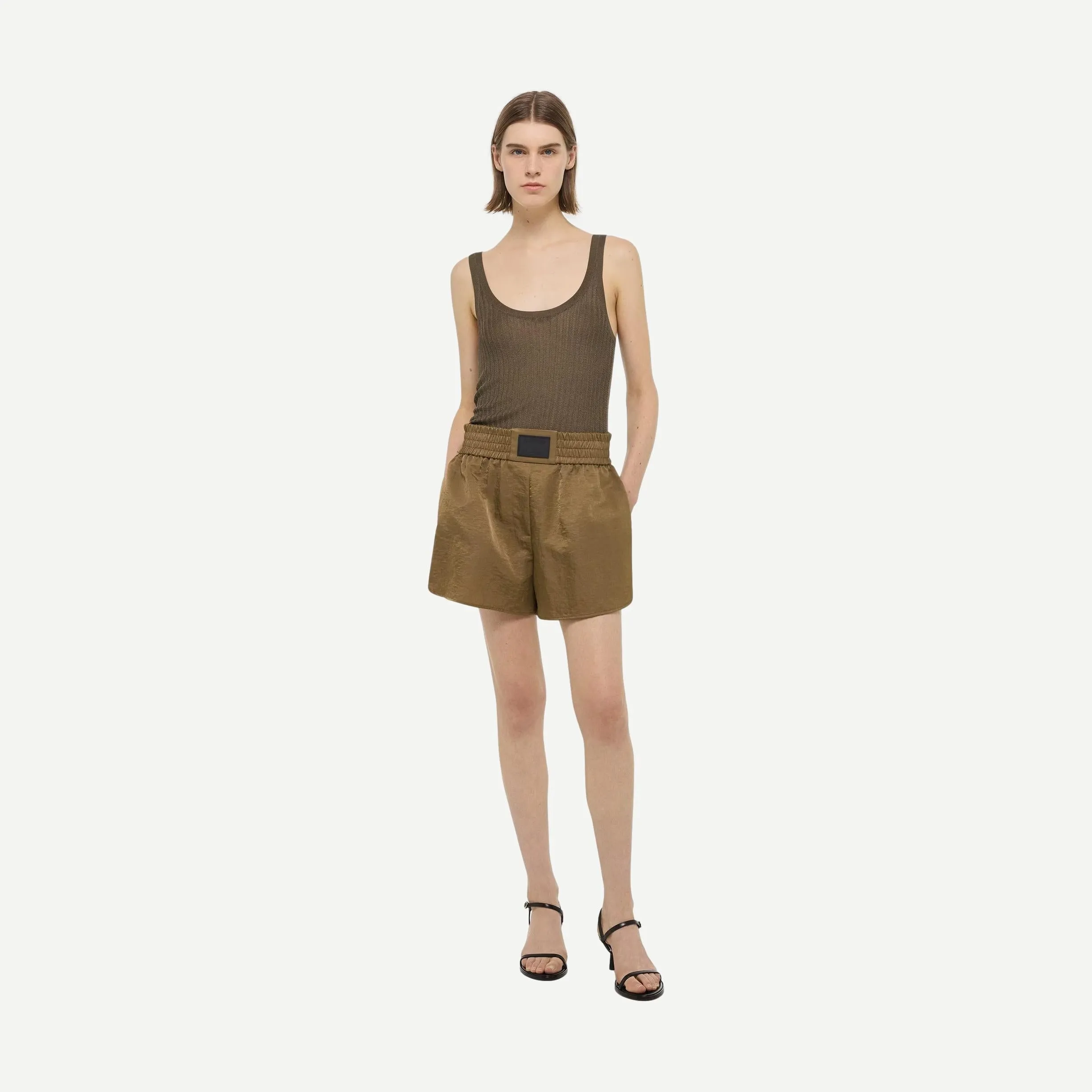 Creased Boxer Shorts - Cognac