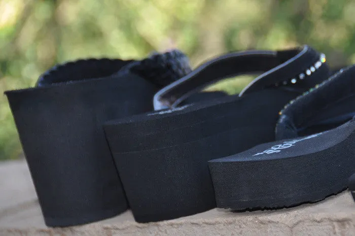 Diamond Diva's by Sparkle Steps: Swarovski Crystal Rhinestone Platform Flip-flop Sandals