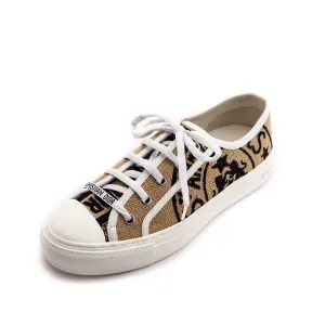Dior Raw Beige Union Embroidered Walk'N'Dior Sneakers Size US 8 | EU 38