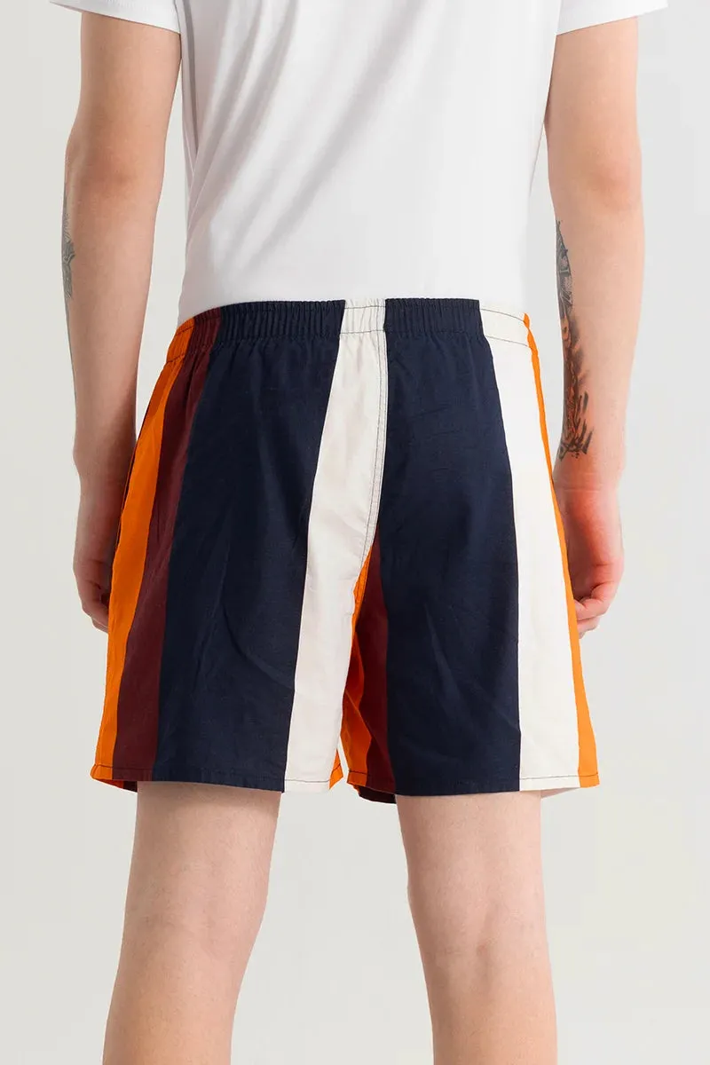 Eivind Striped Navy Boxer