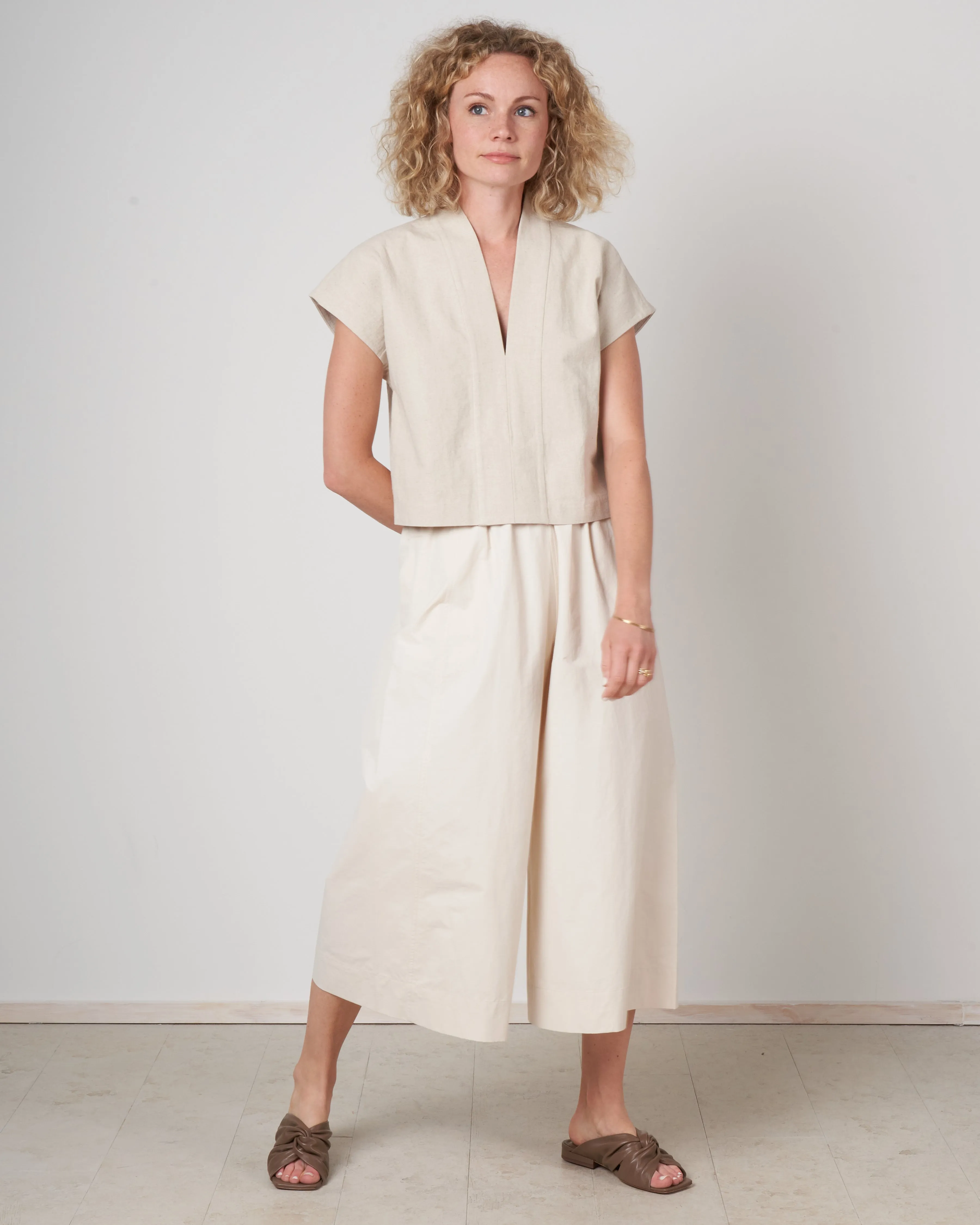 elastic culotte - bone white