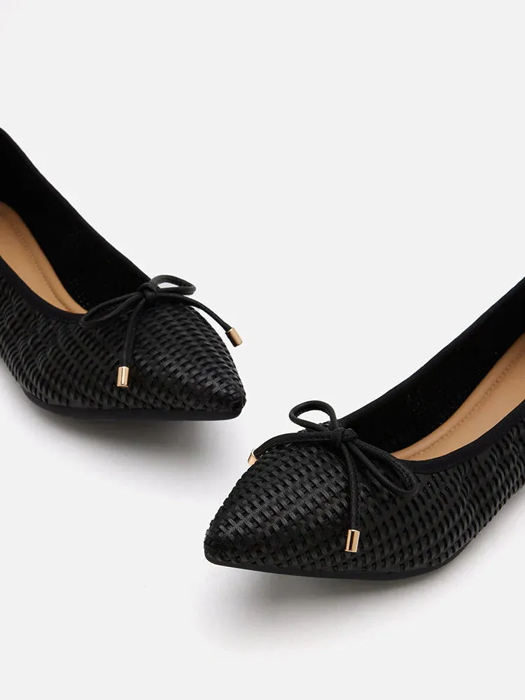 Eliza Weaved Bow Flats