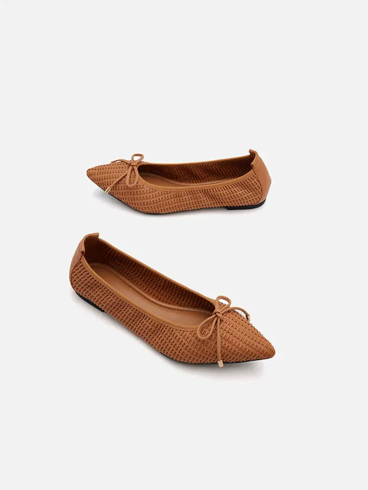 Eliza Weaved Bow Flats