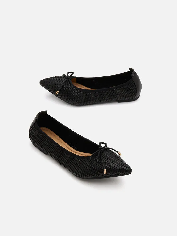 Eliza Weaved Bow Flats