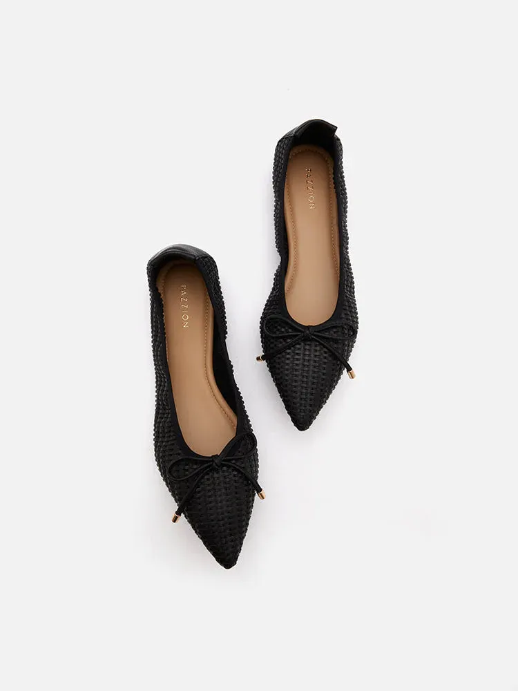 Eliza Weaved Bow Flats