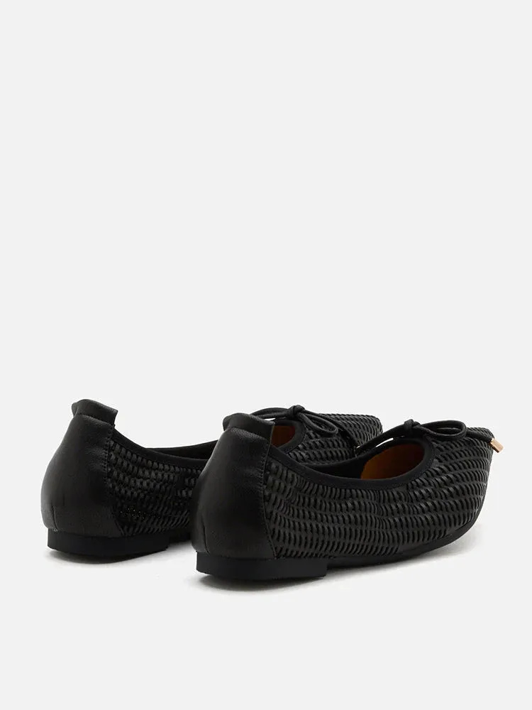 Eliza Weaved Bow Flats