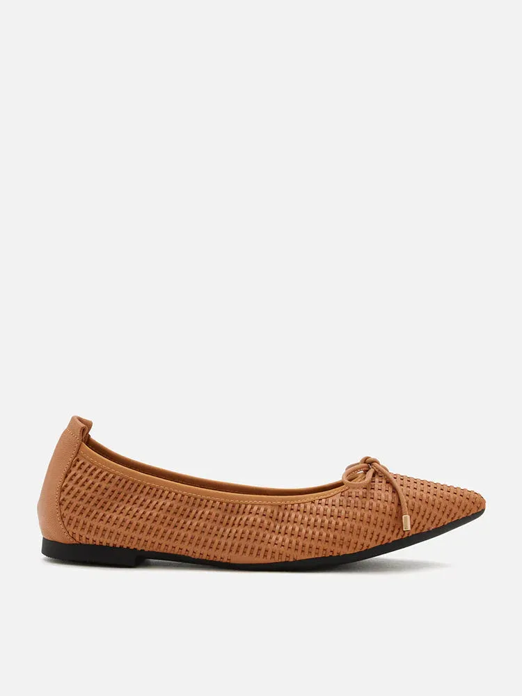 Eliza Weaved Bow Flats