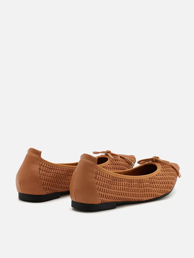 Eliza Weaved Bow Flats