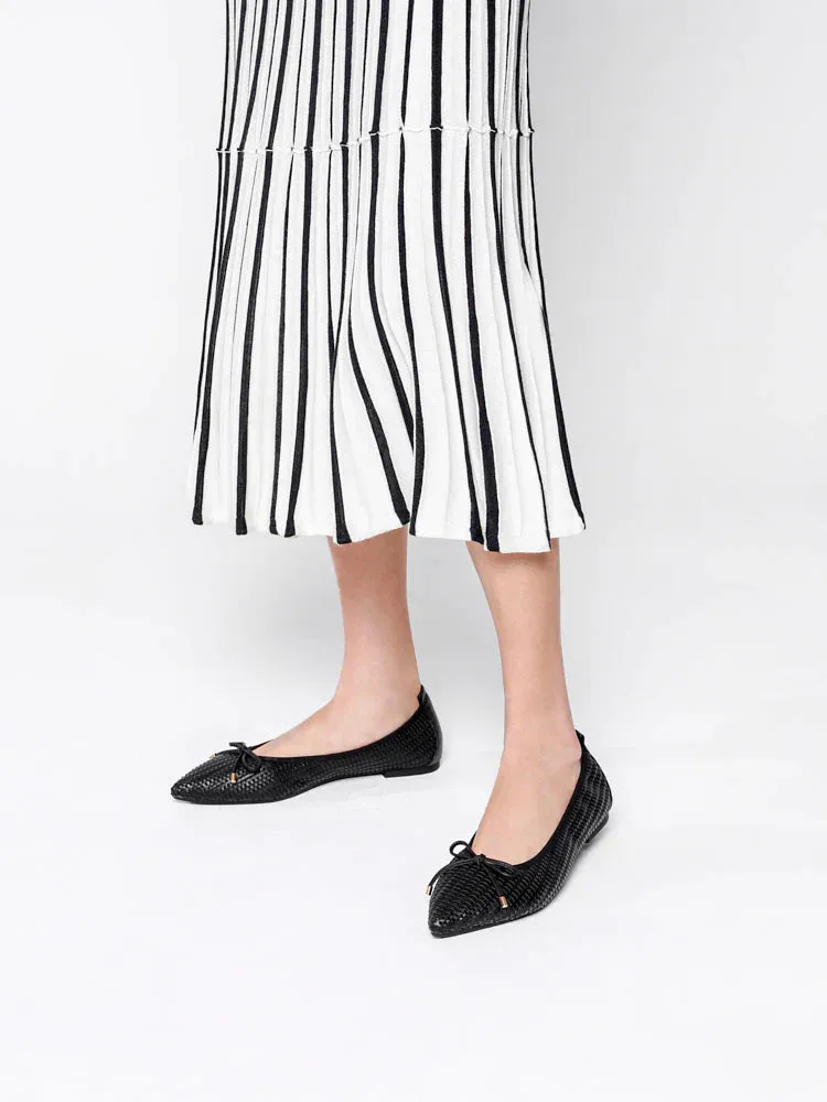 Eliza Weaved Bow Flats