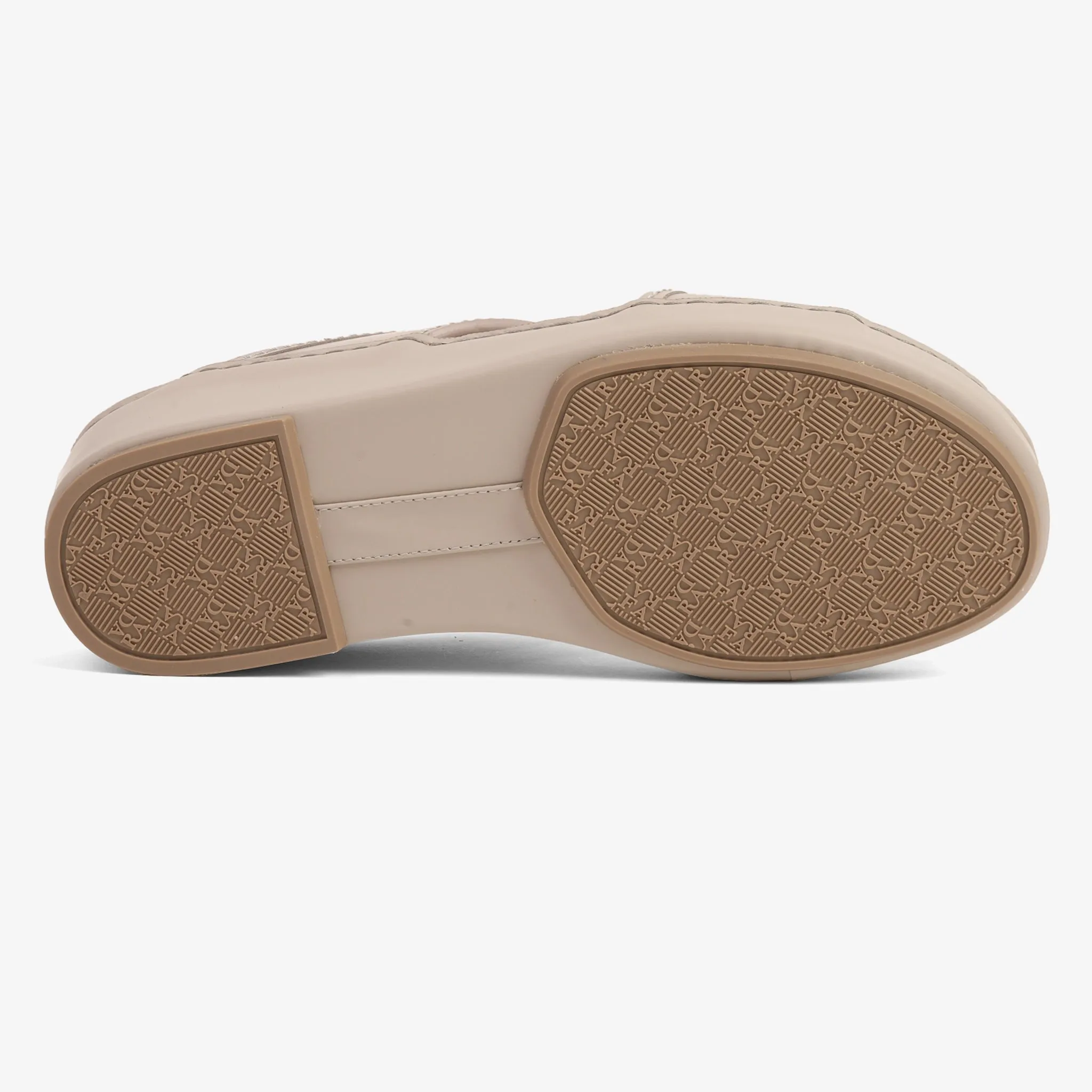 FARADA MODERN LEATHER SANDALS WITH EMBOSED LOGO WARM GREY