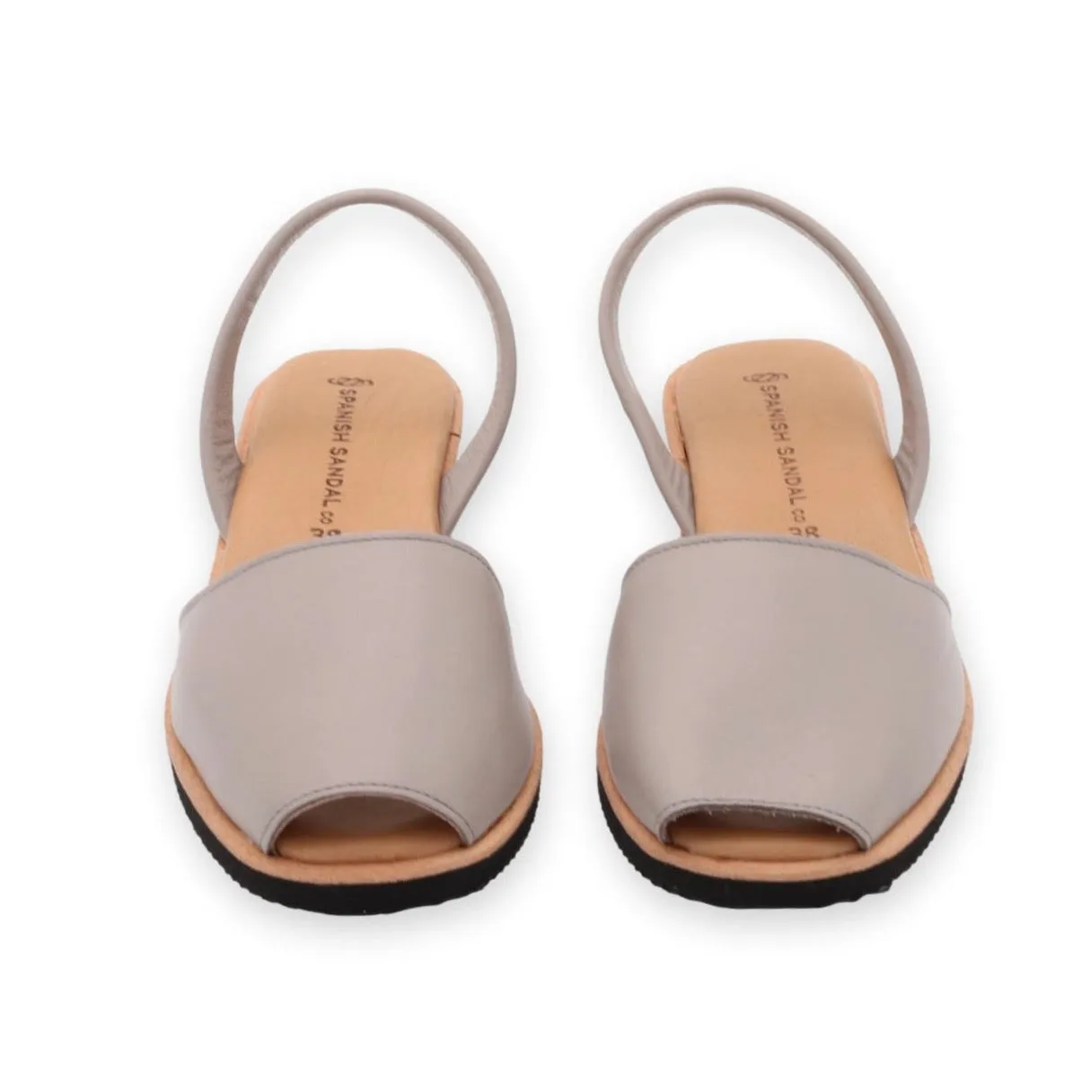 Grey midi wedge sandals