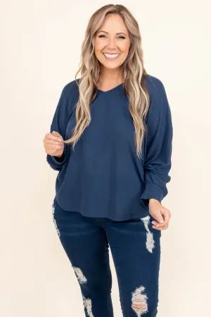 Holding On To A Memory Top, Navy