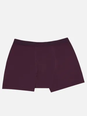 King Size - Plus Size Men's Pure Cotton Maroon Solid Trunk Innerwear