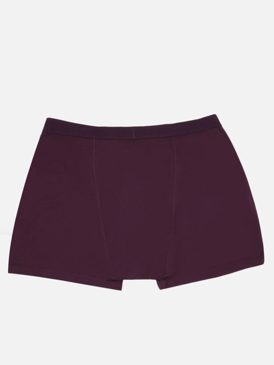 King Size - Plus Size Men's Pure Cotton Maroon Solid Trunk Innerwear
