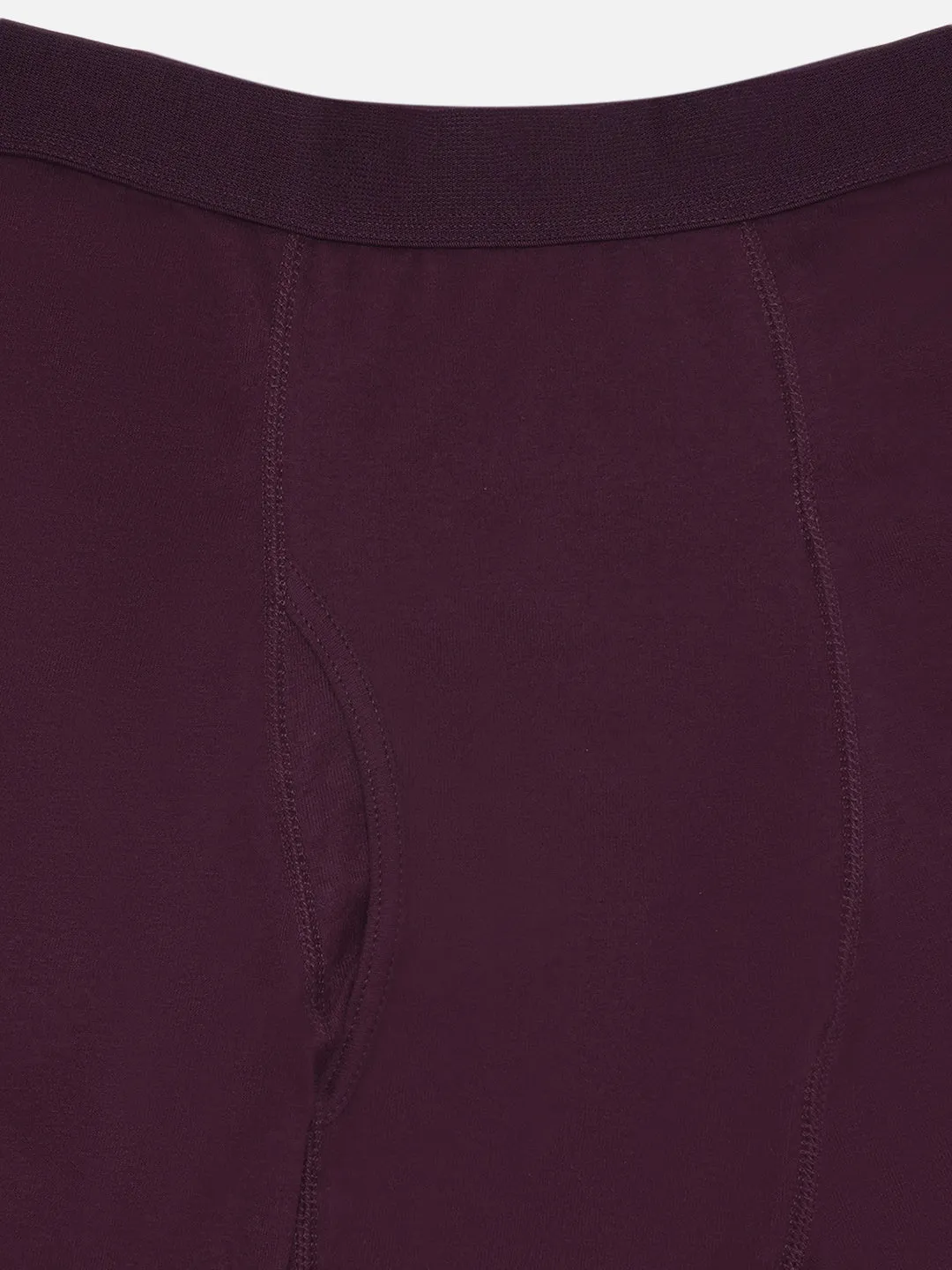 King Size - Plus Size Men's Pure Cotton Maroon Solid Trunk Innerwear