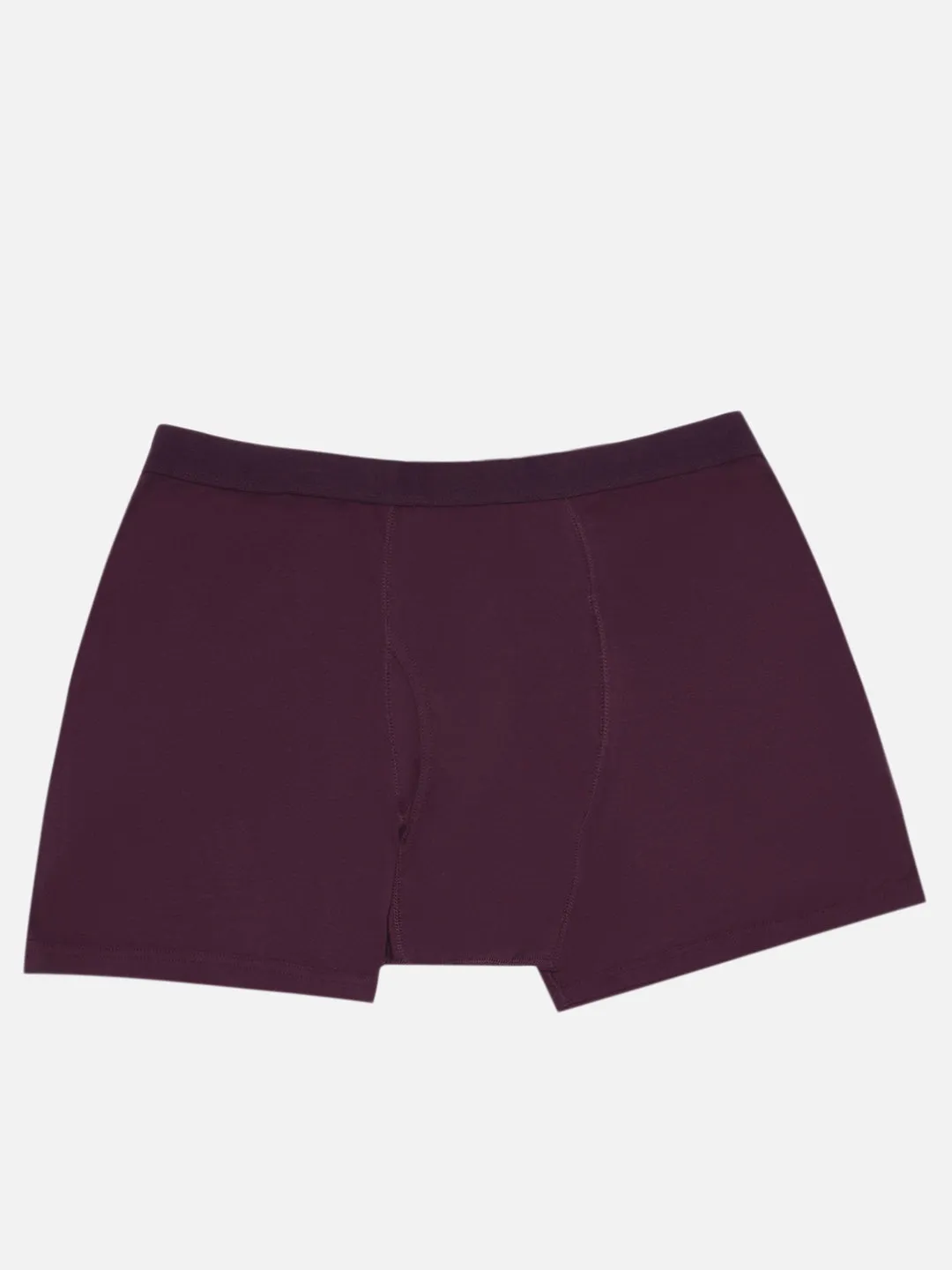 King Size - Plus Size Men's Pure Cotton Maroon Solid Trunk Innerwear